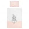 6-dielne posteľné obliečky Belisima Cute Mouse 100x135 ružové