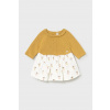 Detské bavlnené šaty Mayoral Newborn 2821.2M.Newborn.9BYA žltá 86