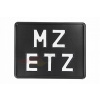 Registračná tabuľa MZ ETZ čierna