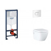 Grohe Rapid SL Set predstenovej inštalácie, klozetu, dosky SoftClose a tlačidla Arena Cosmopolitan, alpská biela SANI11BB3128-GR