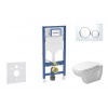 Geberit Duofix Set predstenovej inštalácie, klozetu D-Code a dosky softclose, tlačidlo Sigma20, biela/lesklý chróm SANI11CP3103
