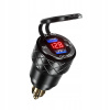 MC17A Zásuvka zapaľovača 2xUSB Quick Charge 3.0 12-24V VOLTOMER
