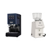 Gaggia New Classic EVO, blue + Ascaso H64, white