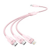 Kábel USB 2.0 A na 3v1 3A Vention CTPPG 1,5M (ružový)