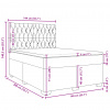 vidaXL Posteľný rám boxspring s matracom krémový 140x200 cm látka - Krémová - 145996-93434