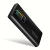 AXAGON EEM2-SD2B, USB-C 10Gbps externí box s displejem pro M.2 NVMe/SATA SSD, bezšroubkový, černý
