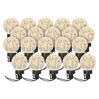 EMOS LED svetelná reťaz – 20x párty žiarovky, 7,6 m, vonkajšia aj vnútorná, teplá biela DCPW07