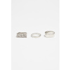 Pray Ring Set - Silver Colors biela S Mister Tee 4065812030573