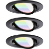Paulmann 92437 LED stropné svietidlo, LED vstavané svetlo 6 W čierna (matná); 92437