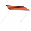 vidaXL Zaťahovacia markíza 250x150 cm oranžová a hnedá - Viacfarebný - 118516-65185