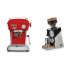 Ascaso Dream PID, Love Red + Eureka Mignon Single Dose, Chrome & Oak