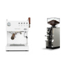 Ascaso Steel DUO PID PLUS, White&Wood + Eureka Mignon Libra, CR chrome