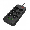 COLORWAY predlžovací napájecí přívod/ 6x Schuko/ 4x USB 5V / kabel 2m CW-CHE64B