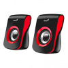 Genius reproduktory SP-Q180, 2.0, 6W, čierno-červené, regulácia hlasitosti, stolový, 150Hz-20kHz 31730026401