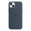 Apple iPhone 15 Plus Silicone Case with MagSafe - Storm modré MT123ZM/A