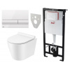 Alca Alcadrain (Alcaplast) Set 5v1 Sadromodrul AM101/1120 + tlačítko M1710 + izolácia M91 + WC AMARO RIMLESS