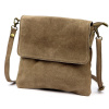 Dámska semišová crossbody kabelka béžovo‑hnedá Luka 24-090