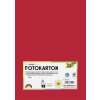 Dekoračný kartón, 2 stranný, A4, 300 g, 50 listov, FOLIA, jasný červený