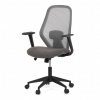 Autronic Židle kancelářská, látka šedá, houpací mechanismus, kolečka pro tvrdé povrchy KA-V3149 GREY