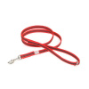 Julius K9 Color & Grey Supergrip Leash 2x220cm - odnímateľné vodítko pre psa, protišmykové - červené