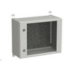 Vonkajšia nástenná skriňa Solarix LC-20 9U 600x300 mm, sklenené dvere, LC-20-9U-63-11-G