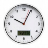 Smukee Nástenné hodiny s teplomerom a kalendárom, biele, 25 cm