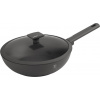 Berlinger Haus Wok z kolekcie Berlinger Haus Antracit s pokrievkou a ergonomickými soft-touch rukoväťami (silikónové rukoväte), Ø 28 cm