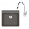 Franke Sety Kuchynský set G254ŠK, fragranitový drez MRG 610-52 RTL a batéria FS 3229.031, sivý kameň/chróm 114.0700.705