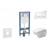 Geberit Duofix Set predstenovej inštalácie, klozetu D-Code a dosky softclose, tlačidlo Sigma30, biela/lesklý chróm SANI11CP3104