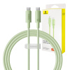 Rýchlonabíjací kábel Baseus USB-C na USB-C Habitat Series / 1 m / 100 W (zelený)