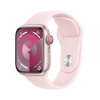 Apple Watch Series 9 Cellular 41mm Růžový hliník se světle růžovým sportovním řemínkem S/M MRHY3QC/A