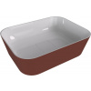 Polysan Umyvadlo na desku Banera 49,5x34,5 cm hnědá mat bez přepadu 14596.72