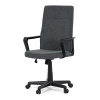 Autronic KA-L607 GREY2 - Kancelárska stolička, čierny plast, šedá látka, kolieska pre tvrdé podlahy