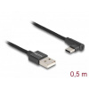 Delock Kabel USB 2.0 Typ-A samec na USB Type-C™ samec pravoúhlý 0,5 m černý 80029