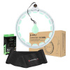 Sada masážní hula hoop HMS HHW06 zelená se závažím a počítadlem a zeštíhlujícího pásu BR163 plus size