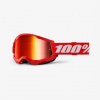 OKULIARE NA CROSS ATV 100 % STRATA 2 RED MIRROR RED