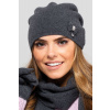Kamea Grafitová elegantná zimná dámska čiapka Kamea Florida, Veľkosť uni, Farba grafitová (odt. tmavošedej)