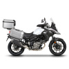 Kompletná sada hliníkových kufrov SHAD TERRA, 48 litrový vrchný kufor, 47/47 litrový bočné kufre, vrátane montážnej sady a platni SHAD SUZUKI DL 650 V-Strom