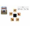 Teddies Pečiatky drevené 5+1 s poduškou dinosaury 3x3cm 00850980