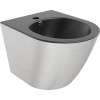 Mexen Lena, závesný bidet 480x370x325 mm, čierna matná - strieborný vzor, 35224873