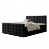 Wilsondo Čalúnená boxspring manželská posteľ s vrchným matracom Calvani - čierna Rozmer: 180x200