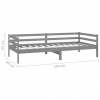 vidaXL Denná posteľ s matracom 90x200 cm, sivá, borovicový masív - Sivá - 108552-187412
