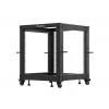 LANBERG OTVORENÝ RACK 12U 19'' 600X600-1100 NASTAVITEĽNÝ ČIERNY OR01-6112-B