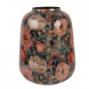 Clayre & Eef Farebná kovová dekoračná váza s kvetmi Margo - Ø 21*25 cm - Clayre & Eef
