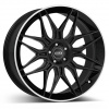 Alu disk DOTZ LongBeach dark 9.5x21, 5x114,3, 64.1, ET40 Black/polished lip