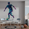 Prehozynapostel Moderná nástenná nálepka do detskej a tínedžerskej izby – neonový futbalista Šírka: 92 cm | Dĺžka: 142 cm KMST66758_92X142