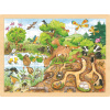 GOKI Drevené puzzle Skúmanie prírody 96 dielikov