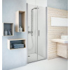 ROTH TOWER LINE TCN2 90cm sprchové dvere do niky / sprchový kút rohový - 01 striebro (elox) - 02 sklo transparent