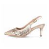Dámske zlaté perforované slingback lodičky Piccadilly