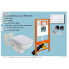 WERIT- JOMOTech Inštalačný modul JOMOTech pre WC + Tlačidlo biele + Sada držiakov + Závesné WC Style + WC doska